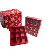 Boîte d'emballage en carton mystère pour calendrier de l'avent, boîte vide pour cadeaux de Noël, design personnalisé directement de l'usine