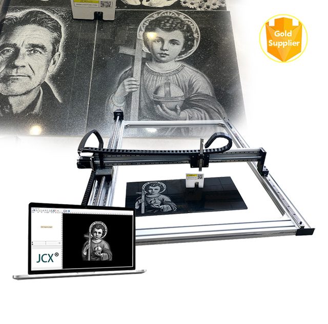 Granite Marble Stone Etching Impact Engraving Machine to Print Funeral Monuments