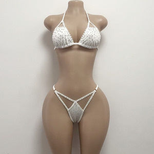 도매 맞춤 여성 비키니 탑 볼룸 레오타드 나일론 스판덱스 이국적인 스트리퍼 의상 섹시 트레이닝 댄스웨어 - Product Image 5