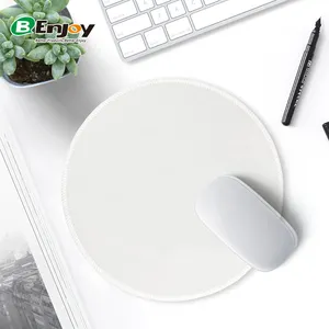 Wasserdichte Stoff oberfläche Genähte Kante runde leere Sublimation Mouse pad Office Gummi Gaming leere Mauspads