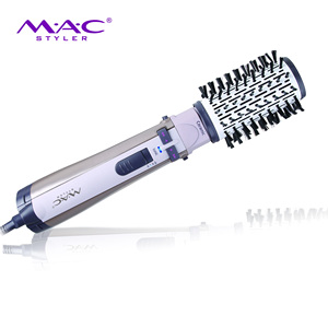 MAC 5 en 1 360 °   <span class=keywords><strong>Brosse</strong></span> à air chaud ionique en céramique à rotation automatique, chauffage rapide PTC <span class=keywords><strong>1000W</strong></span>, sèche-cheveux, boucleur, volumateur, peigne électrique pour cheveux - Product Image 1