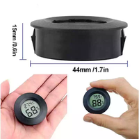 Mini thermomètre hygromètre numérique LCD rond pour réfrigérateur, congélateur, maison, voiture, animal de compagnie, moniteur de température et d'humidité