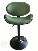 Chaise de bar sans accoudoirs de style européen, hauteur réglable, structure en bois, pivotante, tabouret en cuir de luxe léger pour hôtel, salle à manger, salon