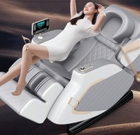 Fauteuil de massage électrique de luxe C99 2026 4D intelligent avec chauffage, inclinable, rail SL, zéro gravité, Shiatsu, corps entier, portable et pliable pour la maison