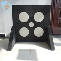 Cible de tir à l'arc en mousse EVA 60 cm, grande taille, noir/blanc, 5 points, pour arc classique avec plumes en plastique, lot de 2