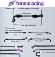 Kit de redirection de conduite de carburant PTFE sur mesure pour compartiment moteur turbo, compatible 6AN, 3/8AN, 1/2, 10AN, 5/8, pour carburant E85, éthanol et Flex Fuel
