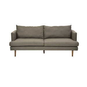 Sofá modular de Tela Gris fino de 2 plazas con cojín de respaldo ancho, diseño moderno para sala de estar - Product Image 2