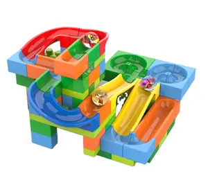 Popular Toys DIY Assemble 98 pcs Bricks Setmaze blocks building Toy track maze plastic marble run toys for kids