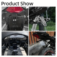 Support de plaque d'immatriculation arrière réglable CNC XY Racing pour moto, en alliage d'aluminium, accessoires universels de modification
