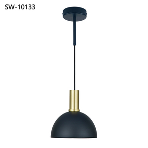 Bắc Âu trang trí màu đen bóng râm E27 đơn giản sắt Đèn chùm hiện đại sắt ánh sáng mặt dây chuyền - Product Image 4