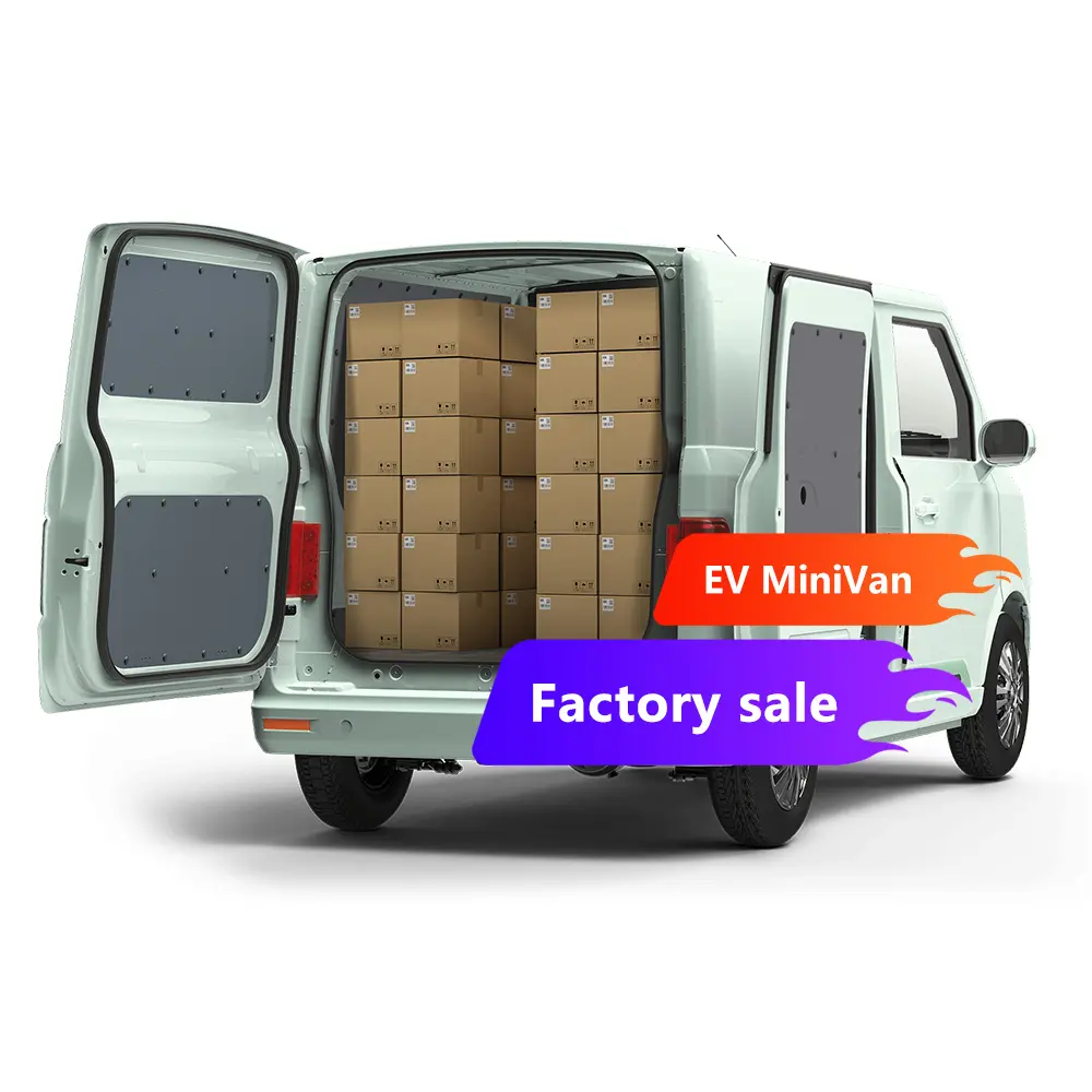 Factory Direct Sale Cheap Electric Van Delivery Cargo Safe Mini Truck Van High Speed 71km/h Driving Range 180km Electric Vehicle