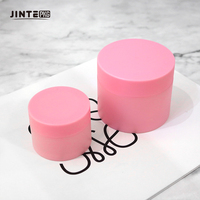 Pots en plastique PP à double paroi de luxe, 30 ml, 50 ml, 80 ml, forme ronde rose mat, pot à paroi épaisse pour crème, pots pour gel à ongles
