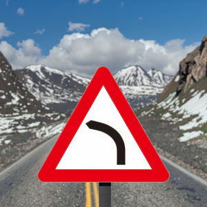 Señal de tráfico Road <span class=keywords><strong>Left</strong></span> <span class=keywords><strong>Turn</strong></span> Prompt Sign Placa de aluminio Señal reflectante; - Product Image 6