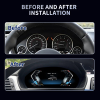 Pour BMW Série 3 F30 F34 F32 F33 F36 Écran LCD de voiture 12,3 pouces avec système Linux, compteur de vitesse, tableau de bord, instrument numérique