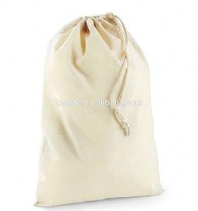 100% Cotton Foldable <b>Laundry</b> Storage Travel <b>Bag</b> Customizable Size with <b>Drawstring</b> for Home Use Featuring Custom Logo - Product Image 2