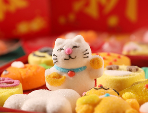 Zucchero filato di marshmallow del fumetto variopinto delizioso di progettazione divertente halal dell'oem per i bambini - Product Image 3