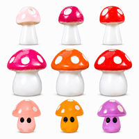 Figurines en résine en forme de champignons miniatures en gros pour jardin féerique, terrarium, micro-paysage, maison de poupée, décoration miniature DIY