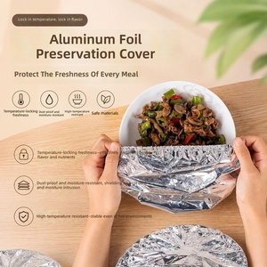 Dropship Heat Insulated Elastic Aluminum Foil Dish Covers,Thick High Temp Resistant Tin Foil Fresh Keeping Food Lids for <b>Kitchen</b> - Product Image 2