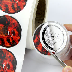 Etiquette ronde à gratter personnalisée en forme de rectangle, papier adhésif <span class=keywords><strong>double</strong></span> <span class=keywords><strong>face</strong></span>, autocollant d'étiquette de plusieurs pages à décoller - Product Image 5