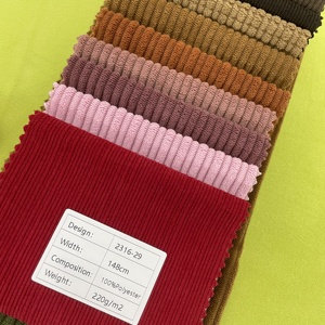 2311 disesuaikan 100% poliester kain beludru kain Sofa 16W garis acak Corduroy dicetak tahan air bernapas pola dicelup - Product Image 6