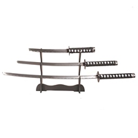 Populaire 98cm/77cm/42cm 3 pièces ensemble OEM bois Katana décoratif Dragon motif jouet épée pour la vente en gros pour Cosplay Collection