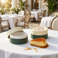 Emballage personnalisé en tube de papier kraft pour gâteaux et desserts, boîte cylindrique de luxe en carton pour cheesecake, boîte artisanale