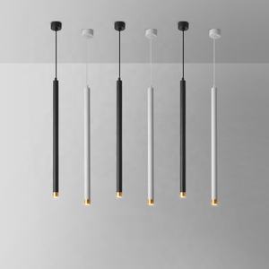 Lámpara Colgante LED Lineal de Alta Calidad, 5W 7W 12W COB, Forma Cilíndrica, Moderna, para Interiores de Oficina, de Aluminio - Product Image 4