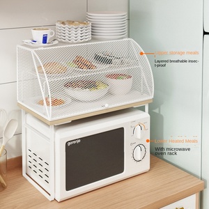 Gabinete de Almacenamiento de Cocina Multicapa con Apertura a la Izquierda, Alacena Transpirable y Estante Metálico para el Hogar, para Vajilla en Zonas Rurales - Product Image 3