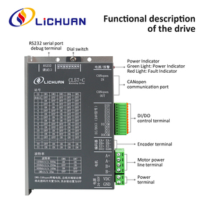 Lichuan 1000PPR DC24V ~ 50V 3/4A kademe motoru kontrolörü 1/1.5/2/<span class=keywords><strong>2.2</strong></span>/3/3.5N.m 2 fazlı Nema23 kapalı döngü step Motor sürücüleri kiti - Product Image 3