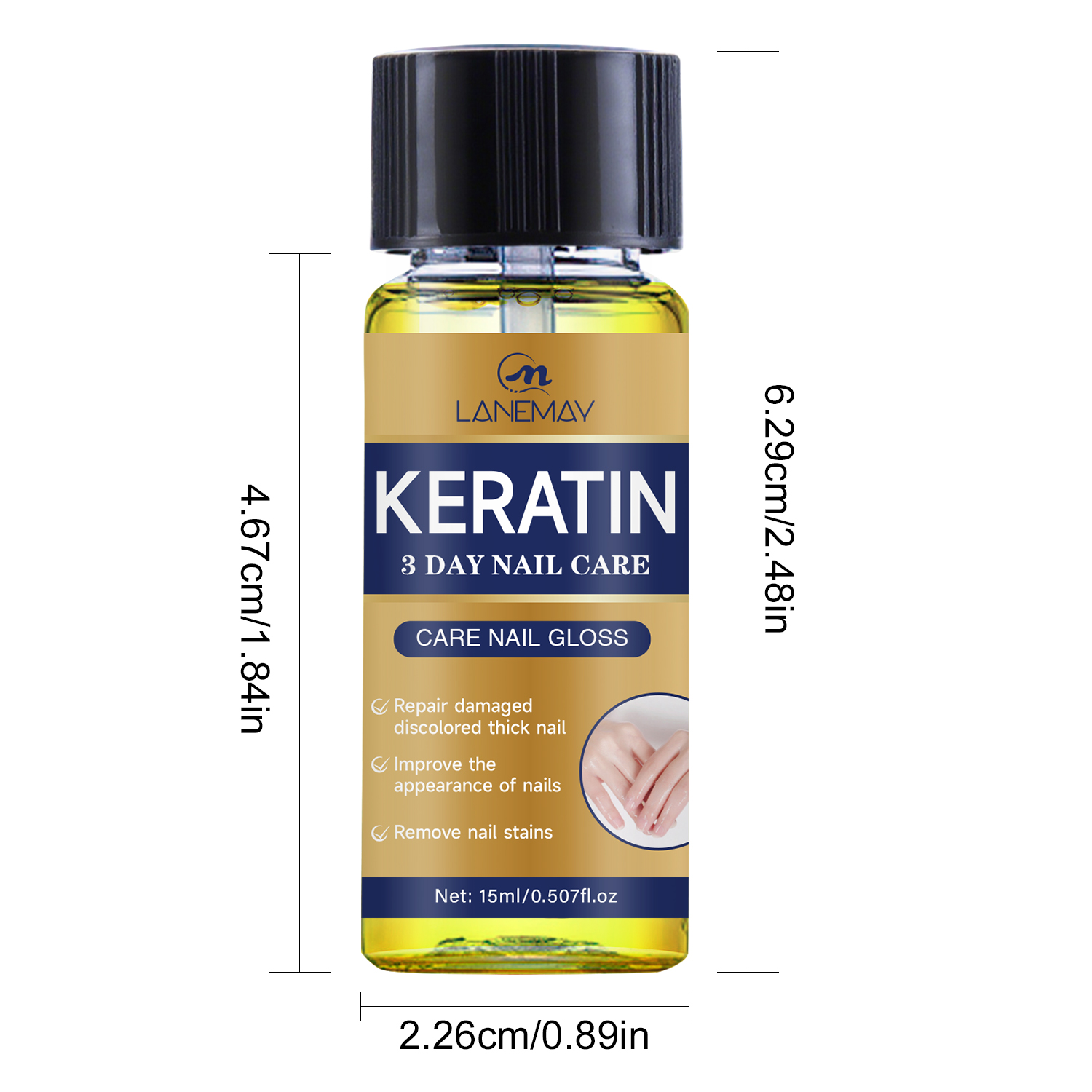 Huile d'ongle de kératine