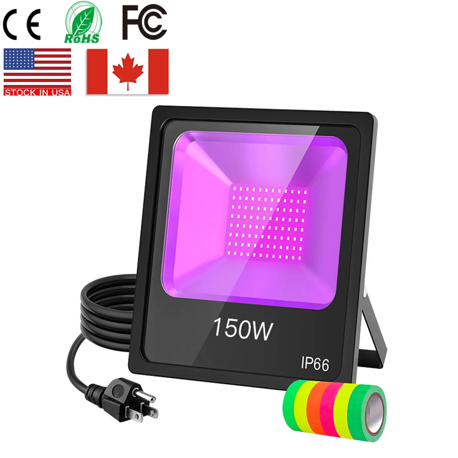 US Stock CE UL Certifié Portable Extérieur LED Danse Stage Lumières Puissant UV Théâtre DJs Clubs Discothèques Jardin Disco