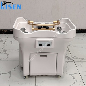 Kisen – Bac à shampoing de haute qualité en ABS et métal, avec fonction de luminothérapie, repose-tête chauffant et réservoir d'eaux usées, idéal pour la fumigation - Product Image 3