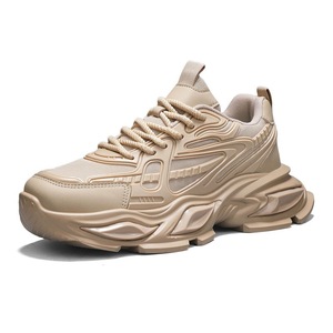 Chaussures de sport décontractées pour hommes, nouvelle collection printemps, respirantes, en maille, à lacets, tendance, polyvalentes, à semelle épaisse, rehaussantes, style papa - Product Image 5