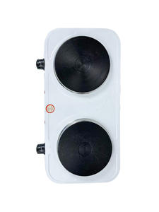 موقد كهربائي جديد بشعلتين، أدوات طهي سوداء، موقد طهي كهربائي مع شهادة CE، لوح كهربائي معدني مريح واقتصادي للمطبخ - Product Image 2