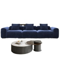 Canapé d'angle trois places de luxe moderne français en tissu chenille avec coussins écologiques et durables, petite taille, vente en gros