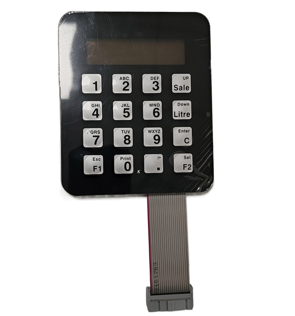 Panel Mount Backlit Keyboards Industrial Waterproof Key Switch Button Dimensions Keypad for Gas Station M07689B002