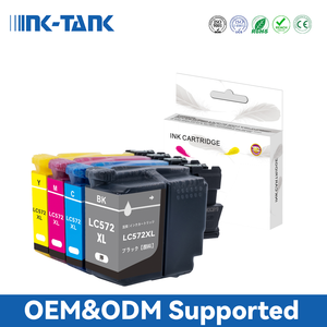 Cartucho de Tinta Compatible de Primera Calidad INK-TANK LC572 LC572XL <span class=keywords><strong>572</strong></span> para Impresora Brother MFC-J3660DW J3960DW - Product Image 1