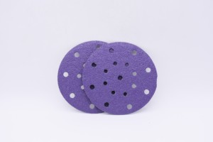 Disco vetrato a disco con gancio e anello in ceramica viola da 6 pollici disco in Velcro per la sbavatura della lucidatura dell'auto - Product Image 4