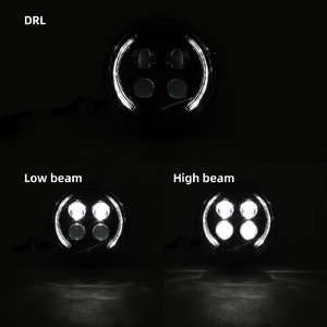 Conjunto de Faro Delantero LED Redondo TCMT Compatible con <span class=keywords><strong>Honda</strong></span> CMX1100 2021-2026, Nuevo <span class=keywords><strong>Rebel</strong></span> 1100 CMX, Reemplazo de Faro Delantero, Conexión Plug&Play - Product Image 2