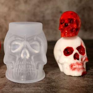 Moule goutte à goutte en silicone Halloween Scarface moule à bougie <span class=keywords><strong>jeu</strong></span> <span class=keywords><strong>de</strong></span> décoration <span class=keywords><strong>de</strong></span> vacances fait maison - Product Image 4