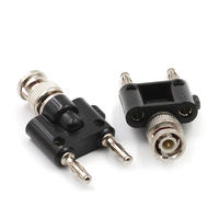 Adaptateur BNC mâle/femelle vers bornier banane, connecteur de test en cuivre nickelé
