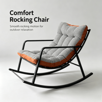 Nouveau design, canapé surdimensionné, fauteuil inclinable à bascule, double structure en acier inoxydable, fauteuil confortable et moelleux pour une utilisation en intérieur