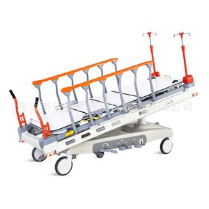 Chariot de transport médical de style LINET, plateforme élévatrice hydraulique, hauteur réglable, lit de réanimation d'urgence, utilisation en endoscopie - Product Image 3