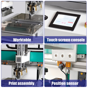 Machine de sérigraphie semi-automatique à 2 stations pour bracelet <span class=keywords><strong>carrousel</strong></span> Plaque en PVC Couleur unique Papier/Carte Sérigraphie - Product Image 4