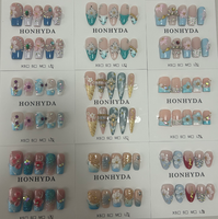 Offre Spéciale : Faux Ongles à Presser 100% Faits Main, Designs 3D Variés (Amande, Carré, Stiletto, Bébé Canard)