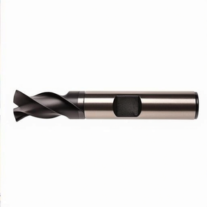 Hss Co <b>Cutter</b> Ta1414 TiAlN Coated 30 Degree Helix Short For Slots 2 Cutting <b>Edges</b> Weldon Shank - Product Image 2