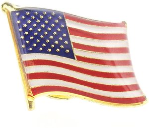Broche drapeau américain en cristal transparent bleu et rouge, livraison rapide, pour le 4 juillet, pour la décoration - Product Image 1