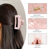 Pince à cheveux rétro chic haut de gamme en coquille, vente en gros d'usine, accessoire pour chignon arrière de la tête pour femme, avec logo personnalisé