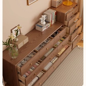 Bona Gold Square Solid Wood Dresser 5 <b>Drawer</b> Storage Cabinet Living Room Bedroom Furniture Freestanding Design - Product Image 4