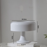 Lampe de table LED moderne en forme de champignon en ABS de luxe du Danemark avec interrupteur USB pour chambre à coucher, salon et hôtel